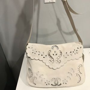 NWT Chanel velvet suede embroidered messenger bag